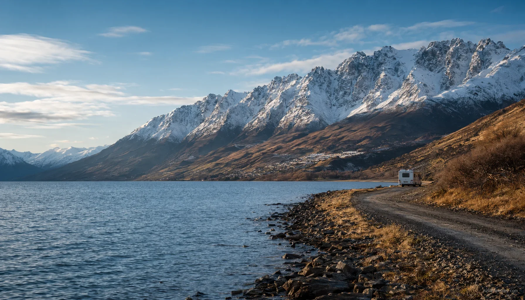 NZ motorhome travel in Queenstown during August