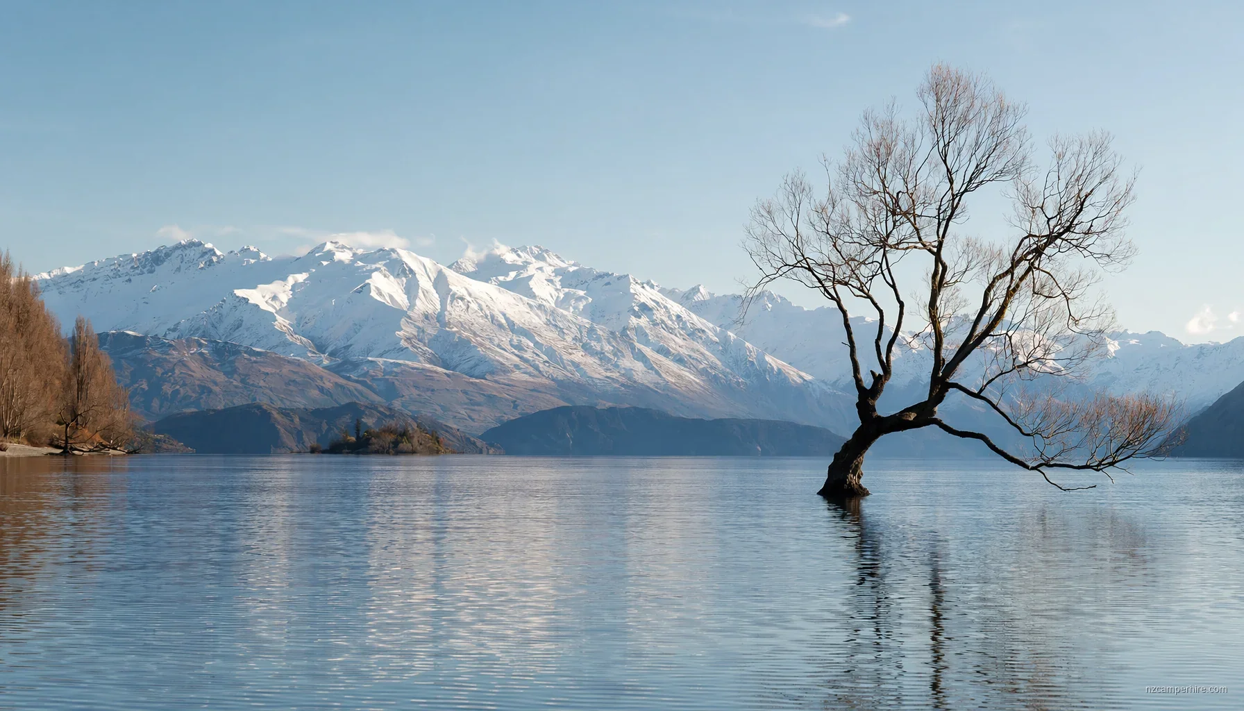 NZ motorhome travel in Wanaka during August