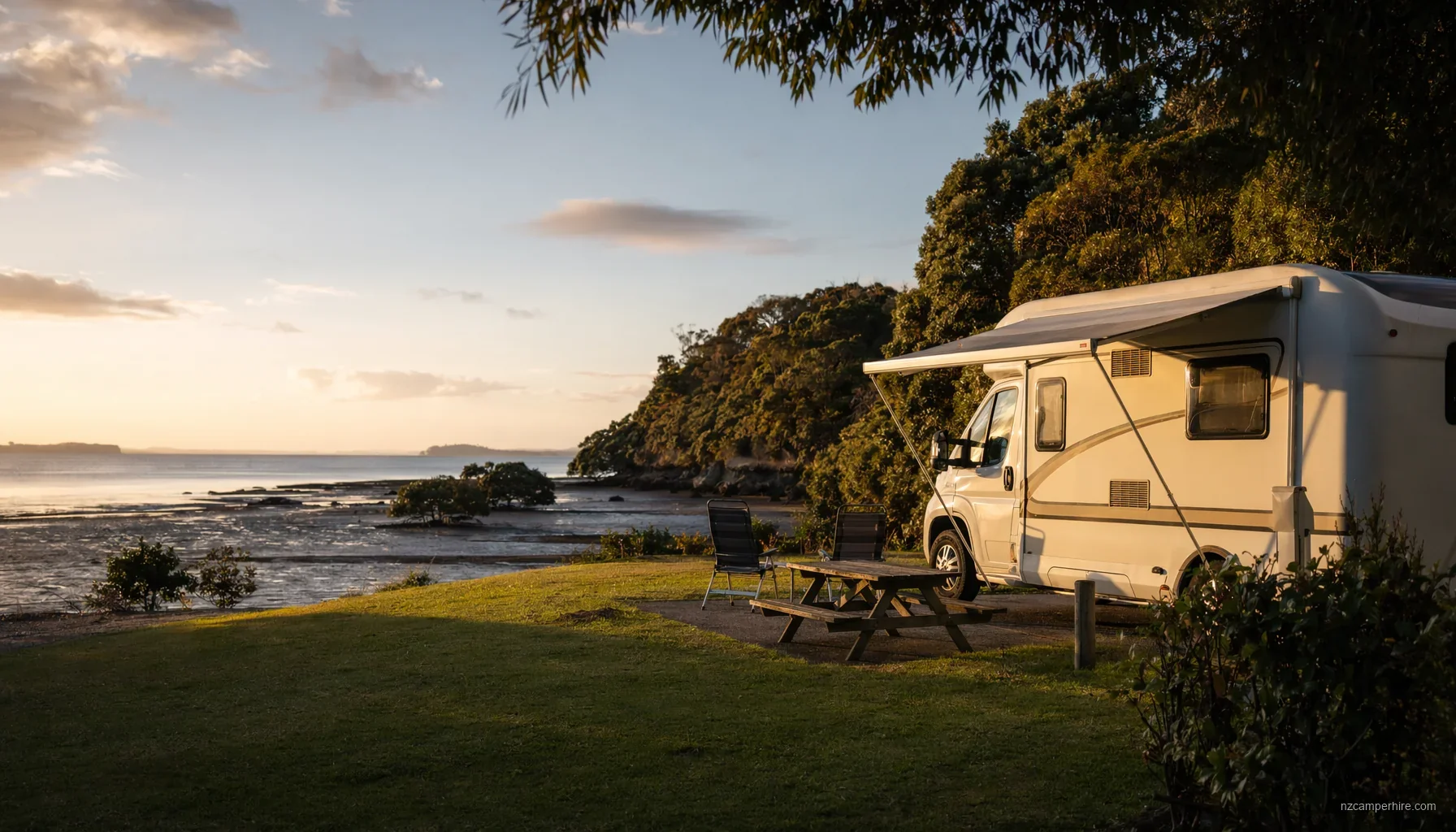 Clarks Beach Holiday Park — motorhome stay guide — NZ holiday park
