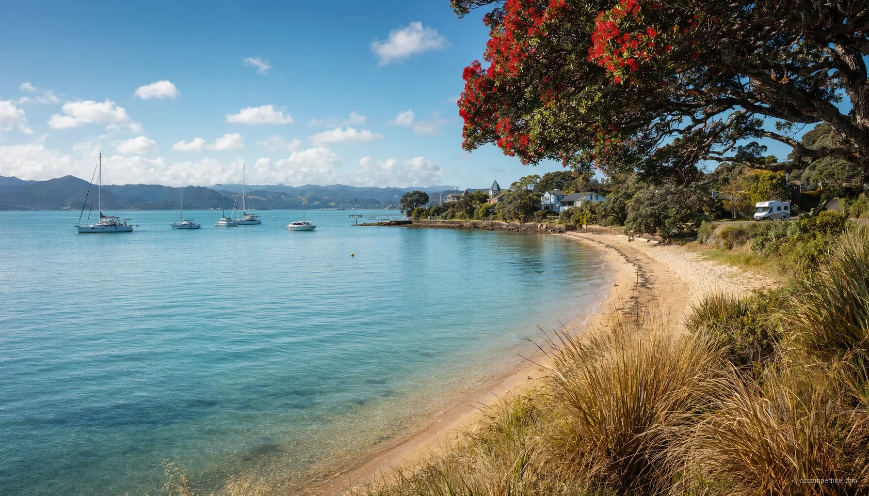 NZ motorhome travel in Bay of Islands during December