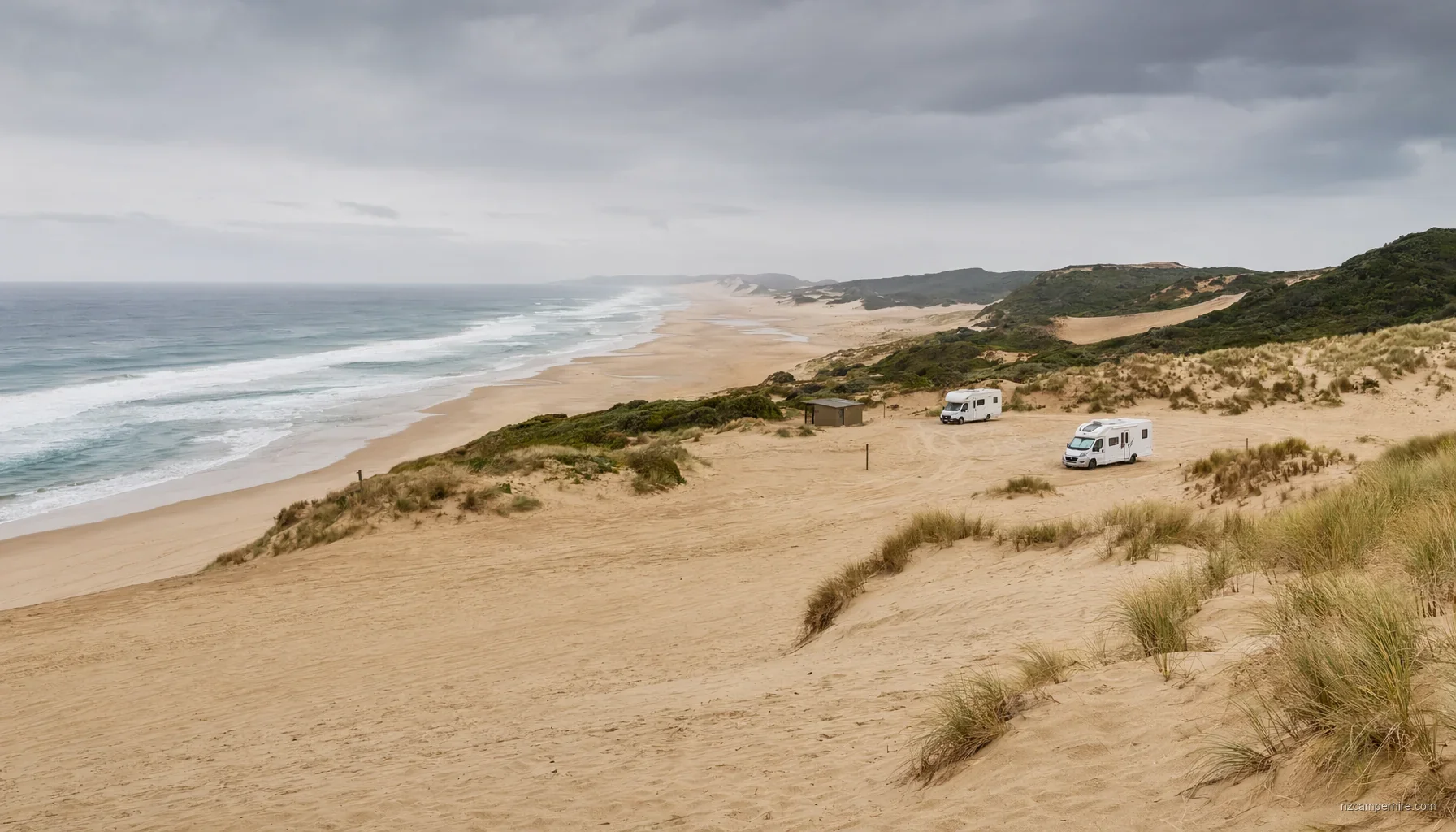 Ninety Mile Beach campsites DOC campsite — motorhome guide — DOC campsite