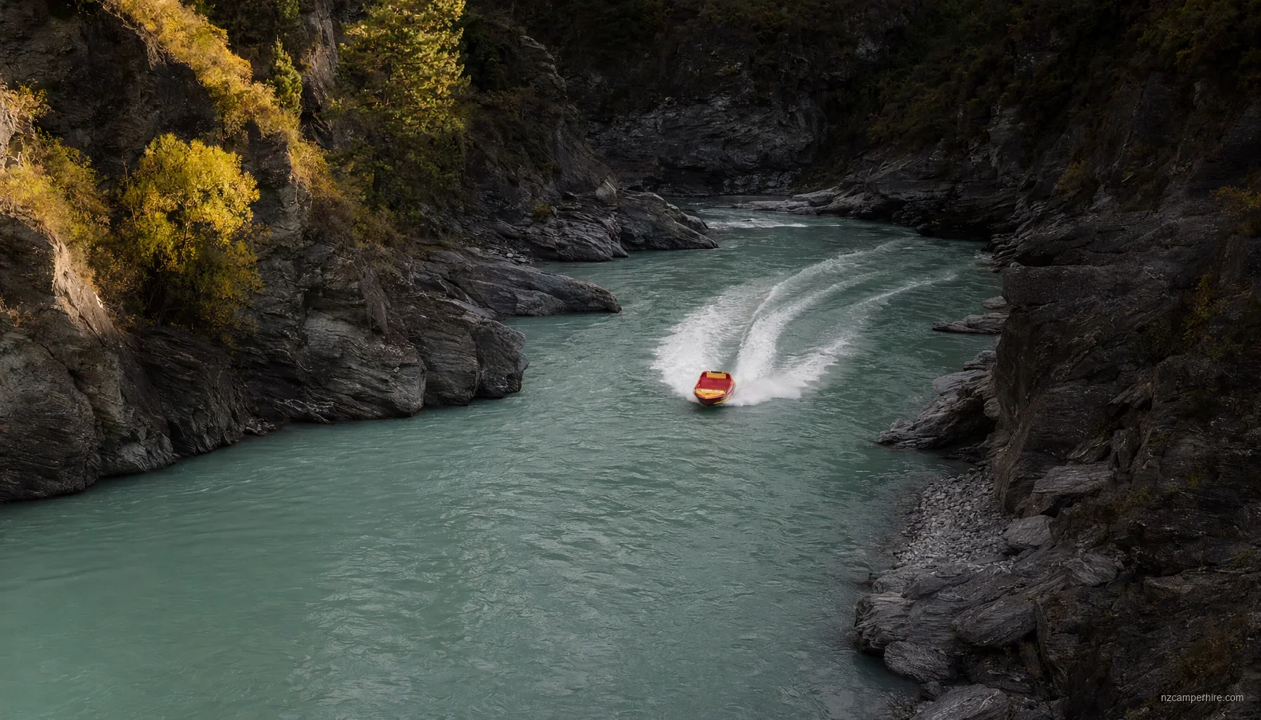 NZ jet-boat options by motorhome