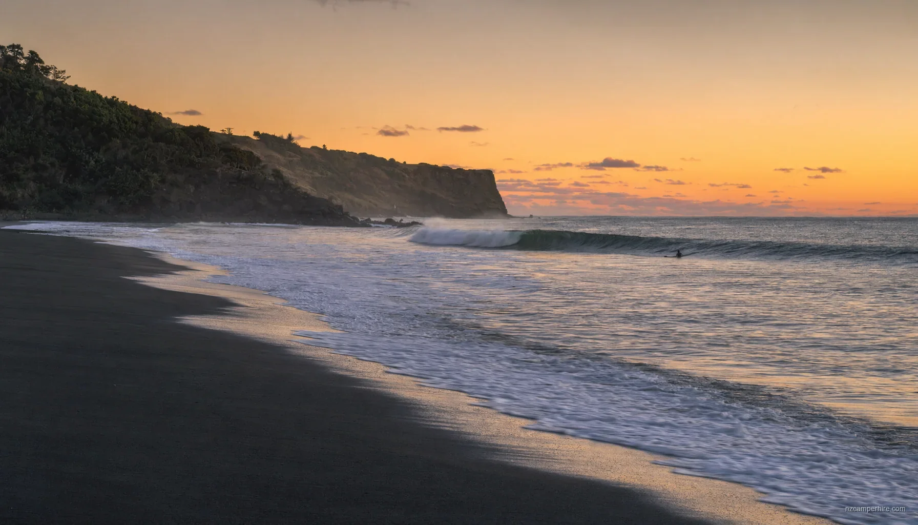 NZ surf beaches by motorhome