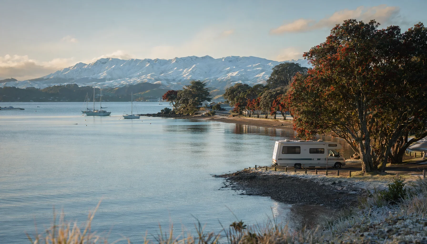 NZ motorhome travel in Bay of Islands during July