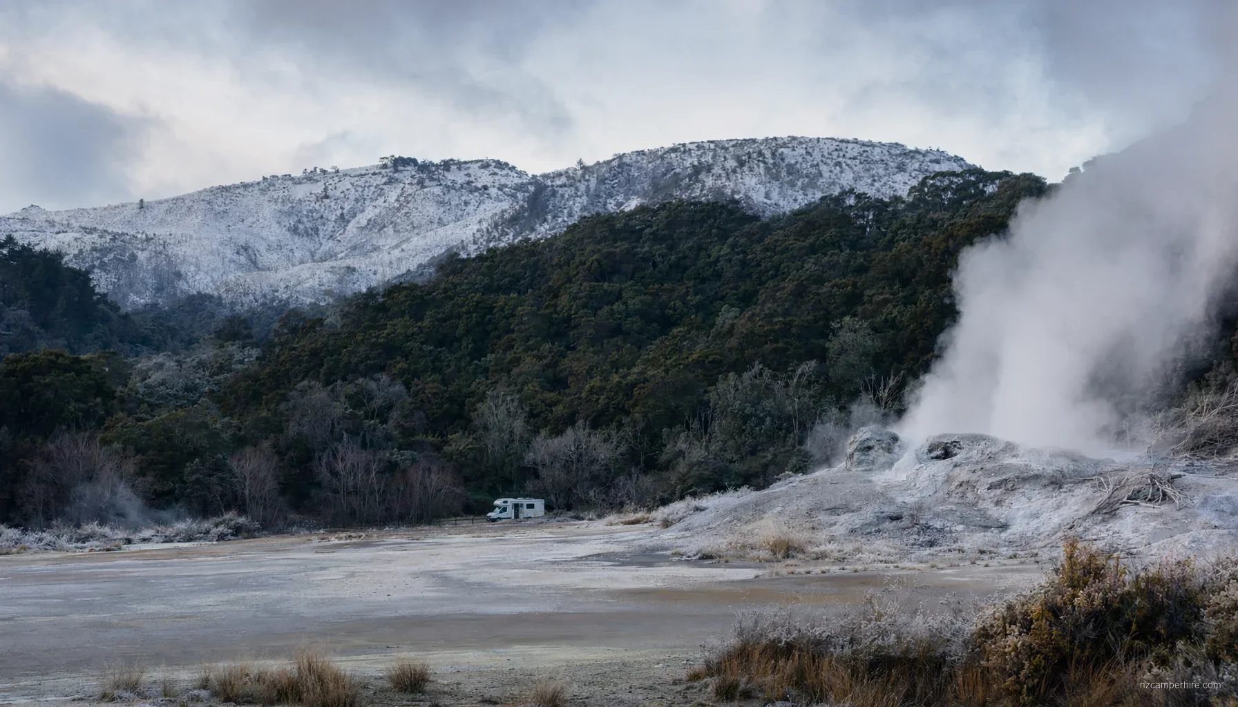 NZ motorhome travel in Rotorua during June