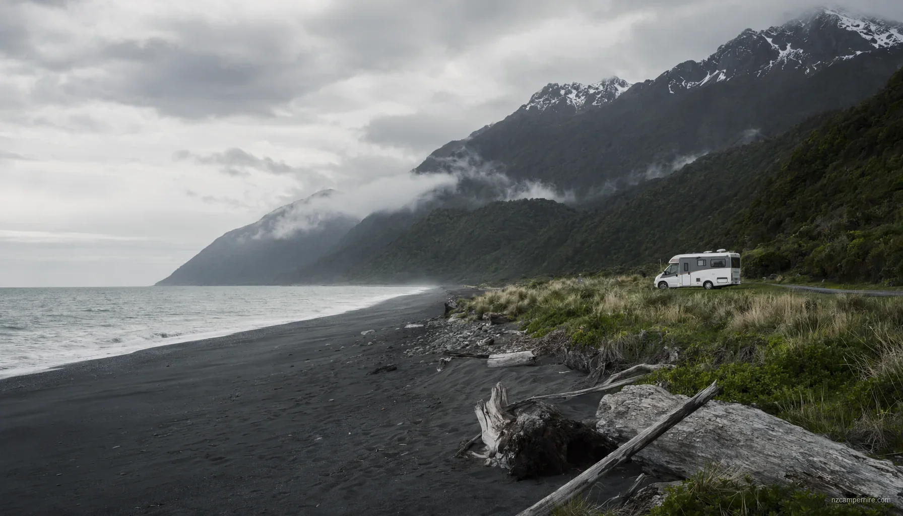 NZ motorhome travel in West Coast during November