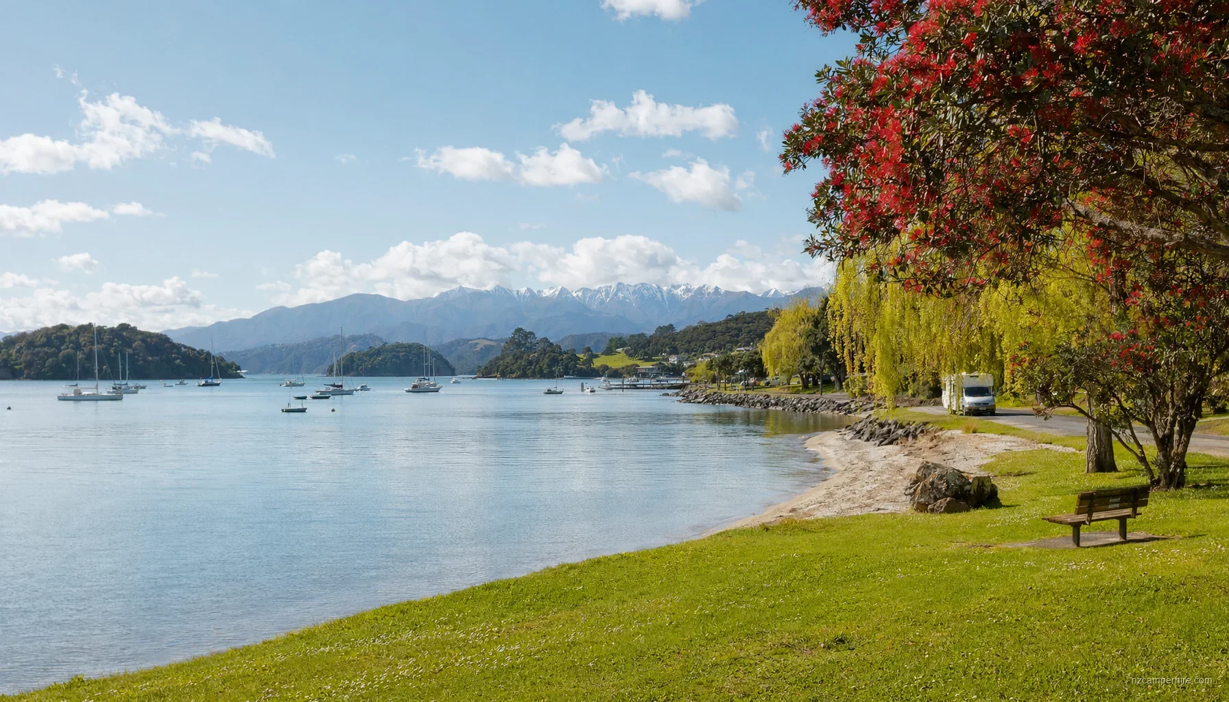 NZ motorhome travel in Bay of Islands during October