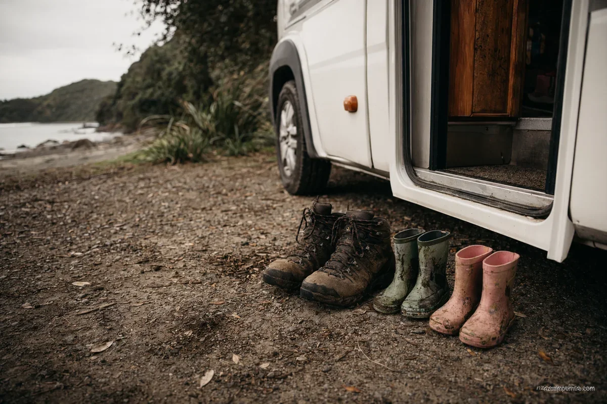 A quiet moment exploring abel tasman by motorhome in Nelson